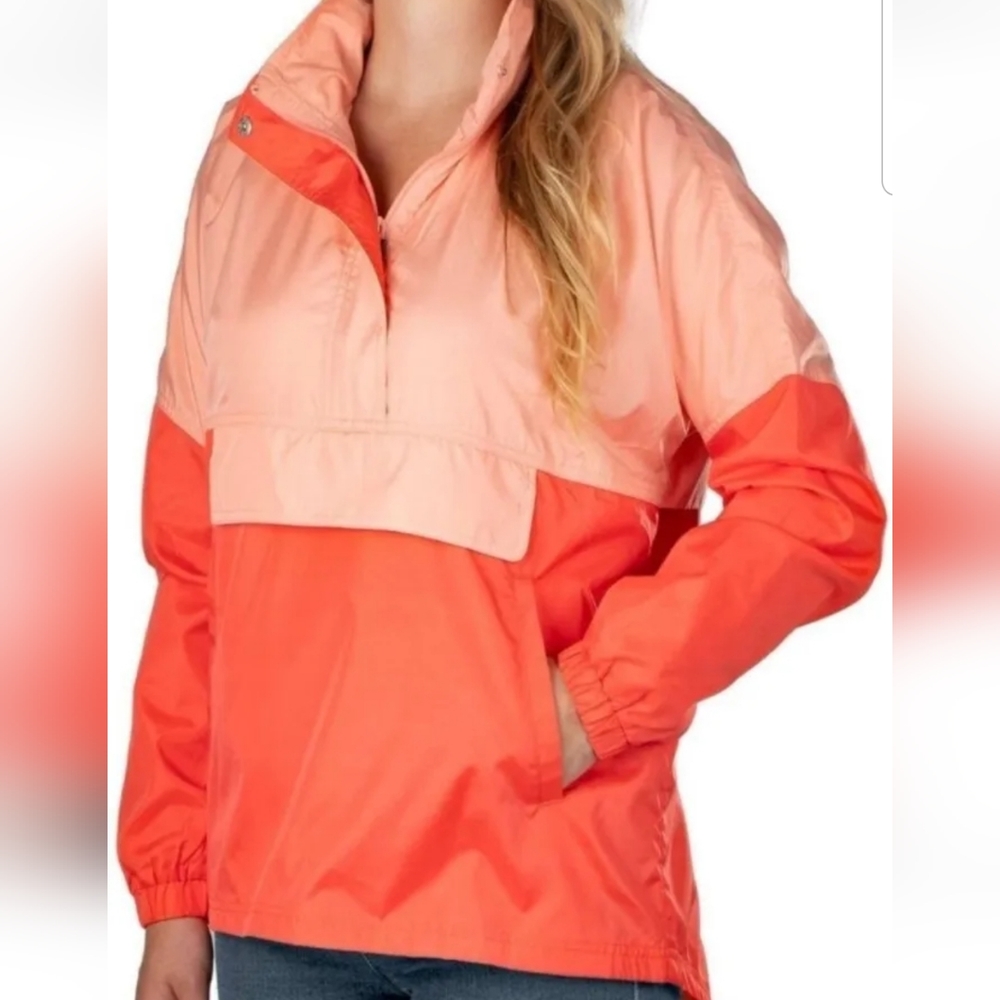 NWT Lauren James windbreaker Coral reef sz M water resistant